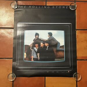 1981 THE ROLLING STONES Promo Poster MICK JAGGER KEITH RICHARDS‎ 24" X 28" Rare